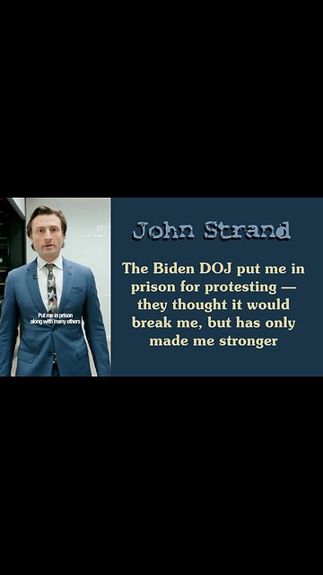 📌J6 Political Prisoner John Strand fights for the Jan 6 defendants in prison!