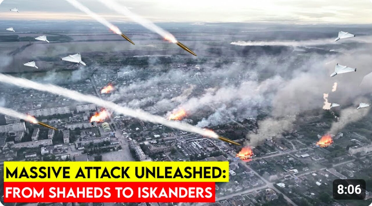 Unstoppable! Russia Fires Ukraine with Over 180 Aerial Weapons in One Night!