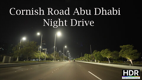 Abu Dhabi City Cornish Night Road Drive