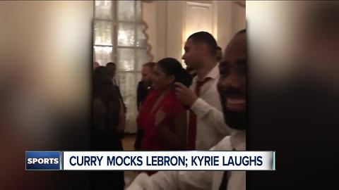 Curry Mocks Lebron, Kyrie Laughs