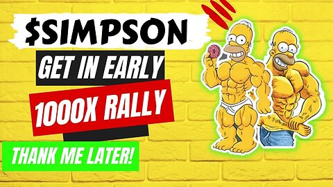Don't Sleep on HOMER SIMPSON Coin | Get on 1000X rally | Here's Why!