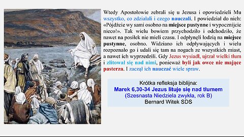 Marek 6,30-34 Jezus lituje się nad tłumem