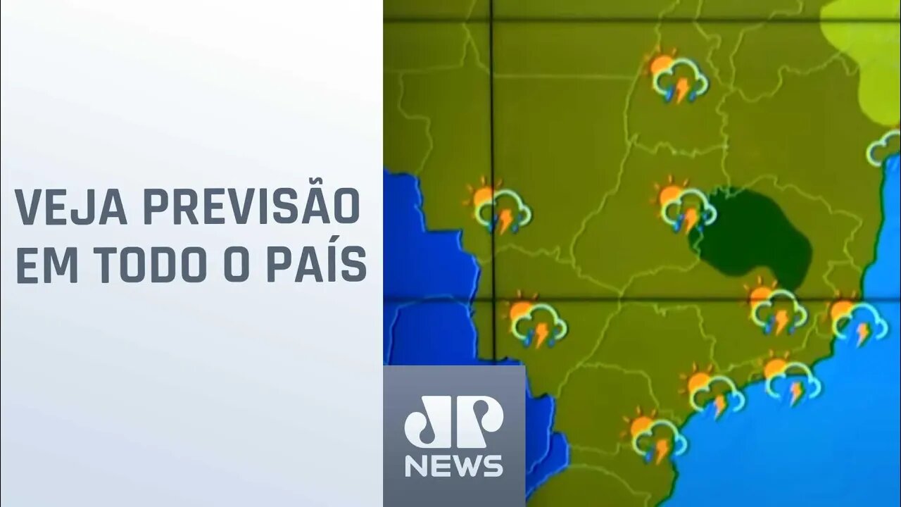 Chuva e temperaturas altas em todo o Brasil nesta segunda (14)