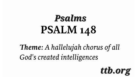 Psalm Chapter 148 (Bible Study)