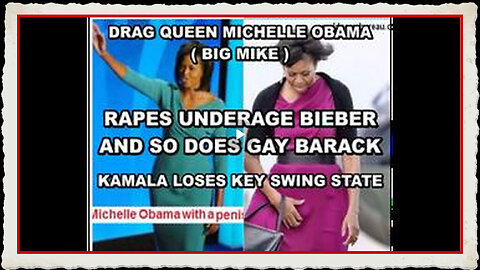 Michelle (Drag Queen) Obama Rapes Justin Bieber At Diddy'S Party - Kamala Loses Key State