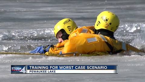 Pewaukee Fire Department trains for worst case ice scenarios