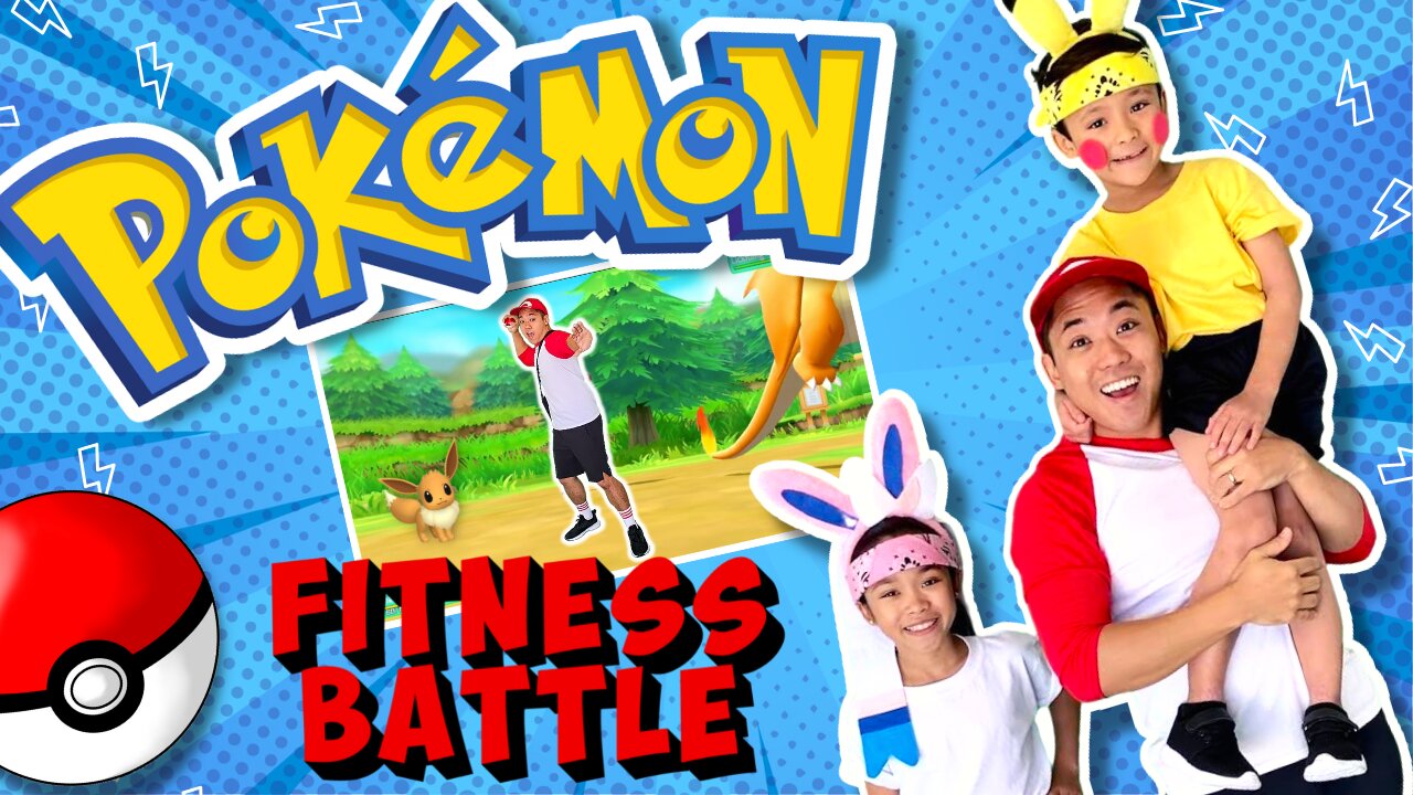 🐉🎮 POKEMON Let's Go Eevee Workout | FUNNY Brain Break Videogame Play-along