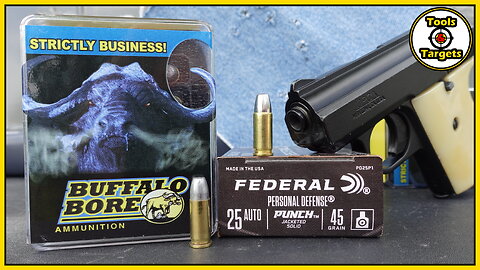 NOT Better Than a Sharp Stick!...Punch vs Buffalo Bore .25 acp Ammo Ballistic Gel Test!