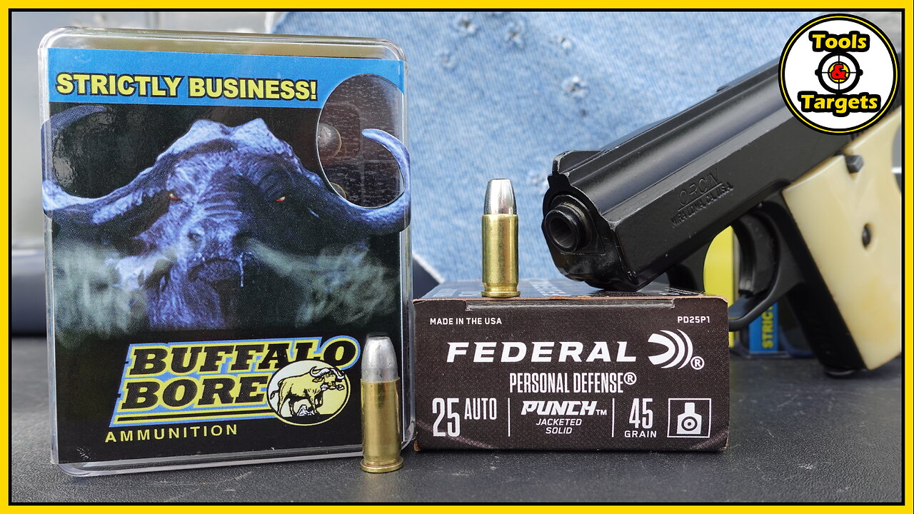 NOT Better Than a Sharp Stick!...Punch vs Buffalo Bore .25 acp Ammo Ballistic Gel Test!