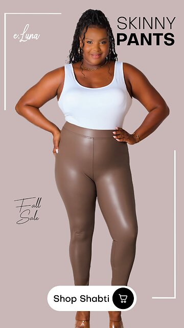 e.Luna Curvy+ High Waist Skinny Pants in Taupe🤎