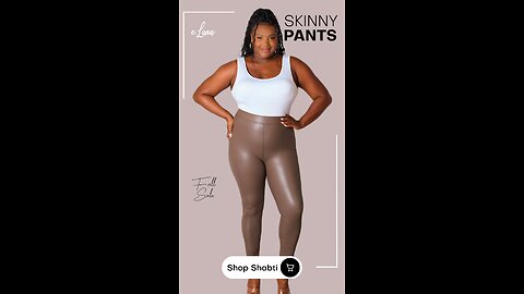 e.Luna Curvy+ High Waist Skinny Pants in Taupe🤎