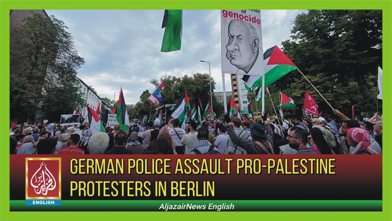 German Police Assault Pro-Palestine Protesters in Berlin | AljazairNews