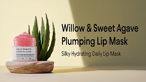 Alpyn Willow & Sweet Agave Plumping Lip Mask | Hydrating Daily Lip Mask Treatment For Fuller, Softer, Smoother & More Supple Lips | 0.35 oz / 10 g