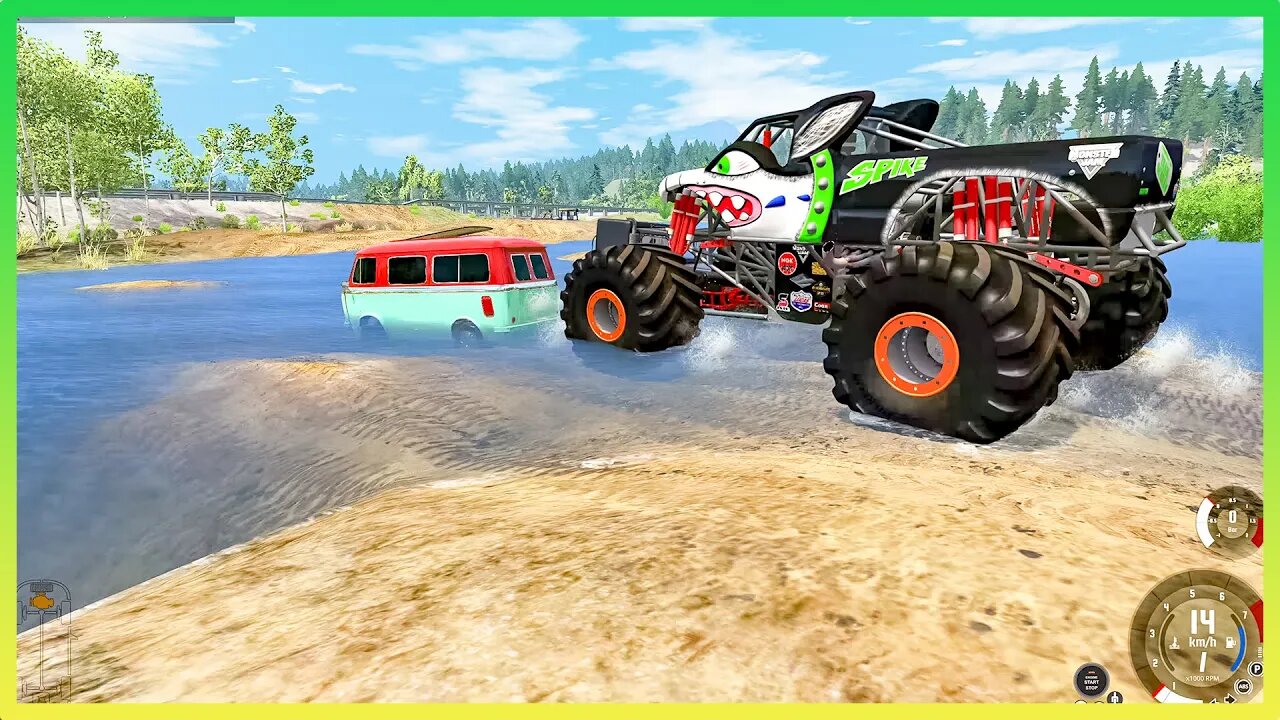 TruckFails | Cars vs Deep Water Pit #149 | BeamNG.Drive |TrucksFails