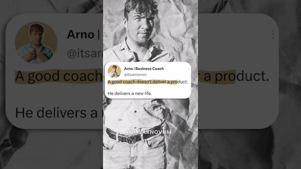 Coaching for Life Improvement | @ItsArnoVnm