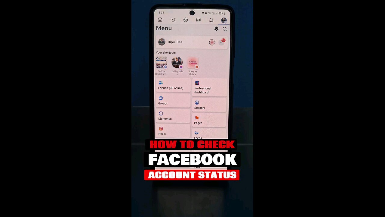 How to Check Your Facebook Account Status in Seconds! #realbipuldas #FacebookTips #AccountStatus