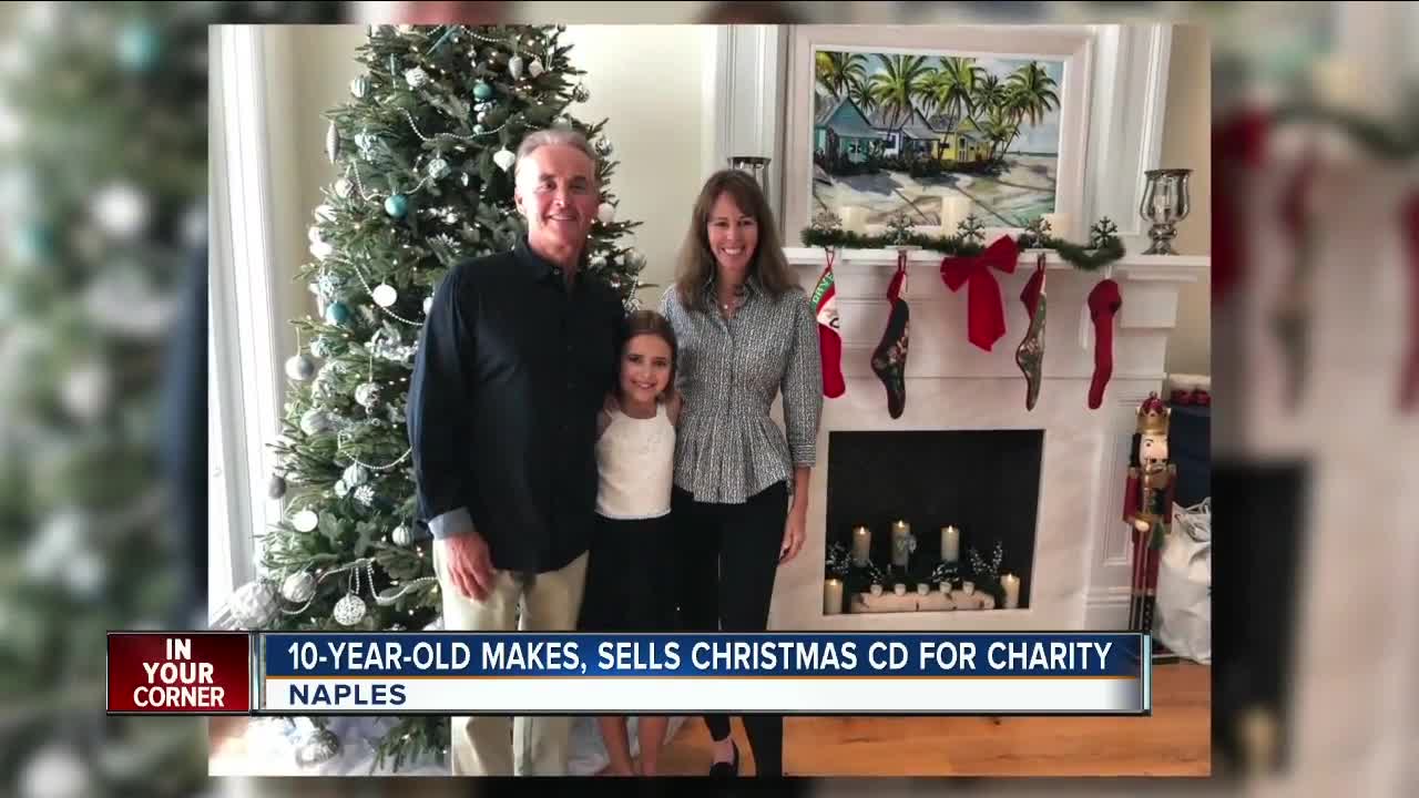 10-year-old Kylie Gust makes and sells Christmas CD for charity