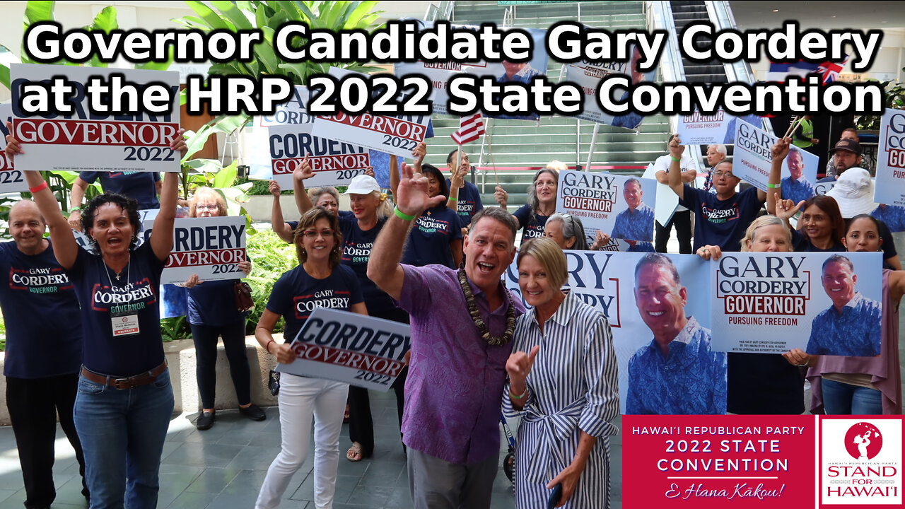 Governor Candidate Gary Cordery at the HRP 2022 State Convention