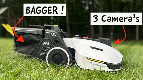 YUKA 2-in-1 Robot Mower and Leaf sweeper robot from MAMMOTION - Sweeper full DEMO
