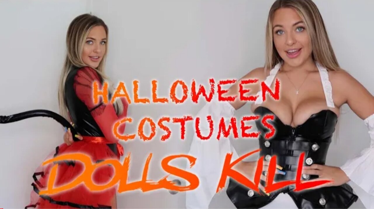 HALLOWEEN W/ DOLLSKILL!! costume try on haul! | Kendra Rowe