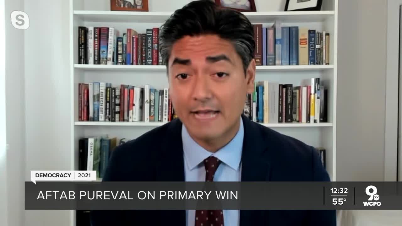Aftab Pureval talks live with WCPO after primary win