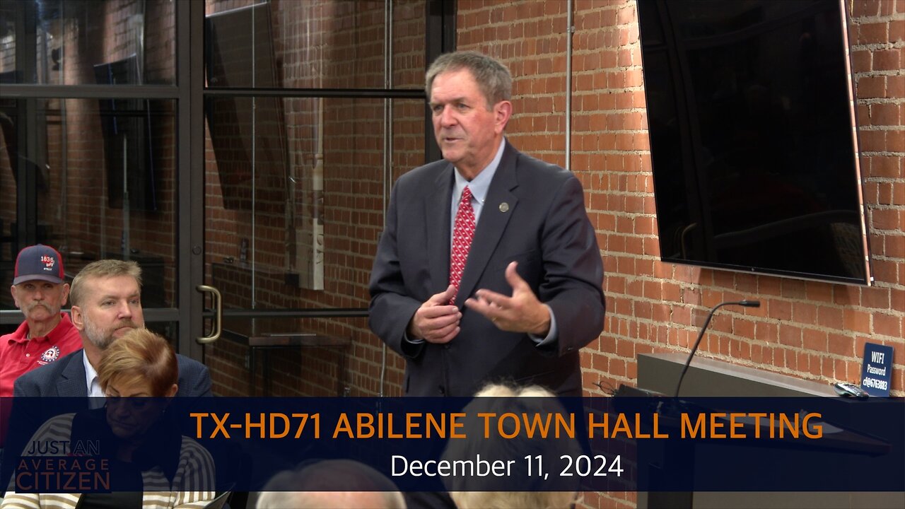 RECAP - Stan Lambert Texas HD17-Abilene Town Hall RECAP from December 11, 2024