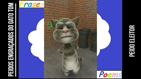 Peidos engraçados do gato tom: Peido eleitor, sai só para cumprir a sua obrigação! [Frases e Poemas]