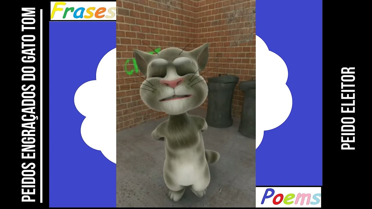 Peidos engraçados do gato tom: Peido eleitor, sai só para cumprir a sua obrigação! [Frases e Poemas]