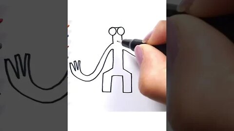 How to draw and paint Green Rainbow Friends Roblox #shorts