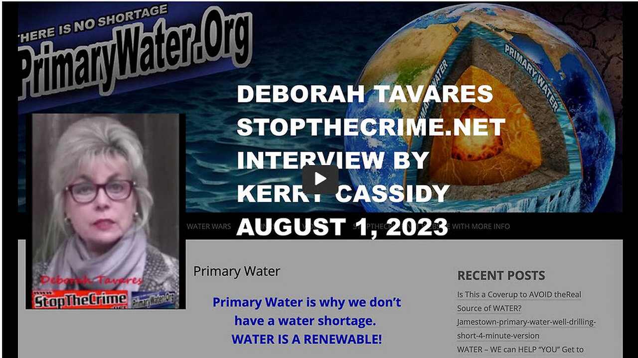 KERRY CASSIDY INTERVIEWS DEBORAH TAVARES: FIRE AND WATER