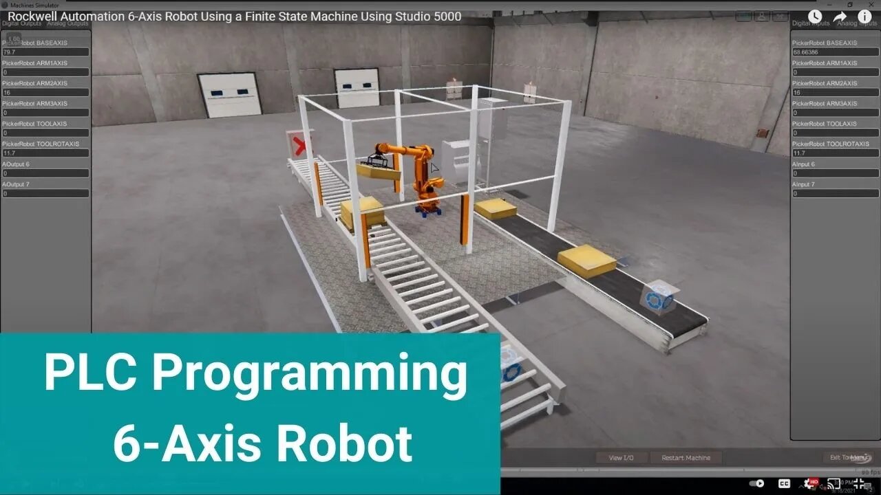 Rockwell Automation 6-Axis Robot Using a Finite State Machine Using Studio 5000