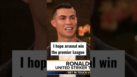 Cristiano Ronaldo "I hope arsenal win the premier league" Piers Morgan Interview