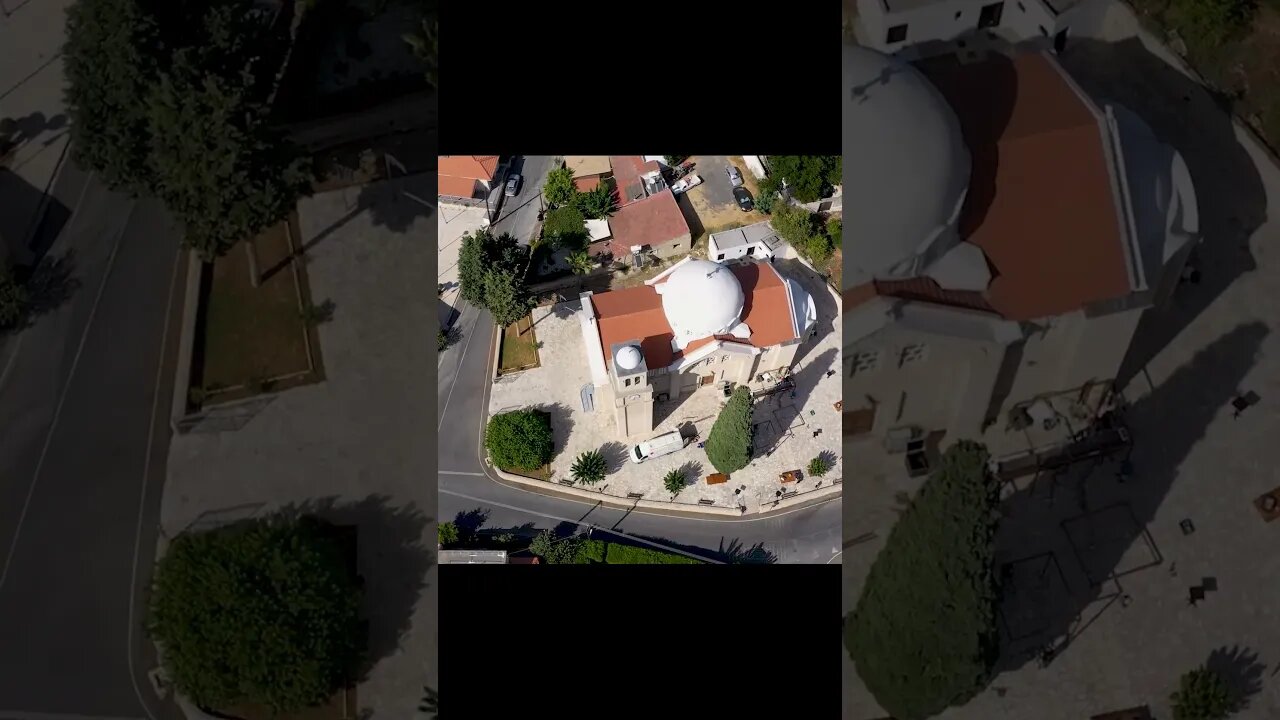 Fasoula Village Church Cyprus by drone #shorts