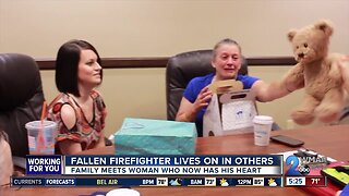 Mother listens to late son's heartbeat for first time since death