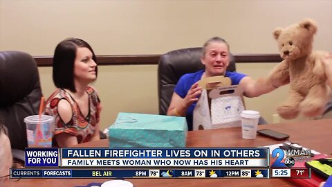 Mother listens to late son's heartbeat for first time since death