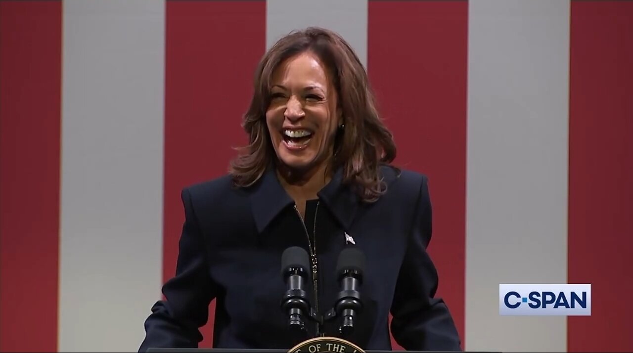 Kamala Laughs Hysterically At Her Profound Words