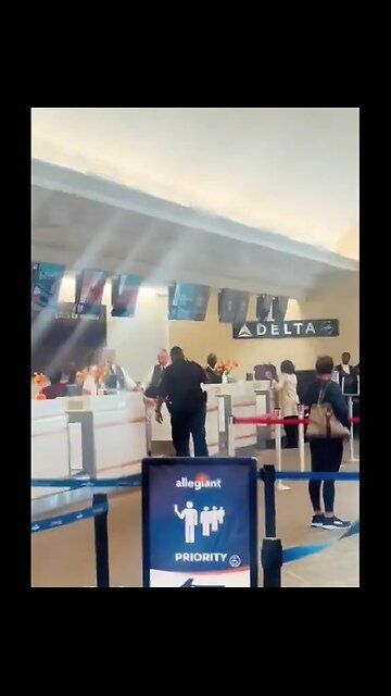 Woman tries to evade security at the airport. What is it about airports that has everyone...