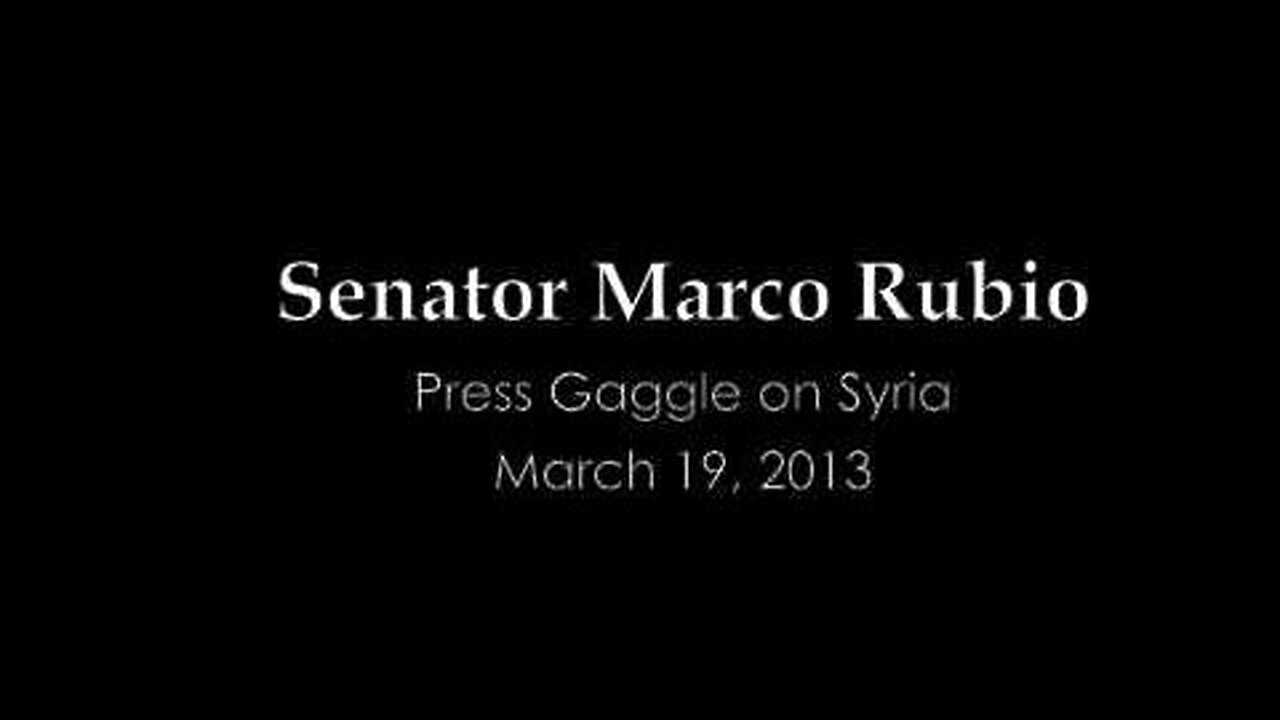 Rubio Discusses Legislation to Aid the Syrian People