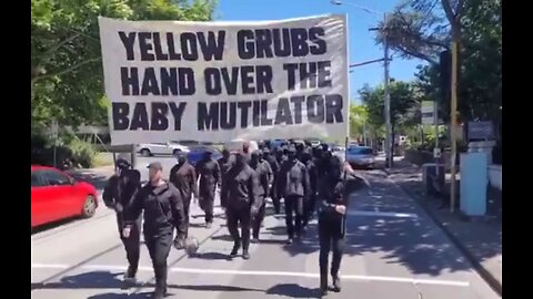 right-wing activists protest outside China's consulate in Melbourne