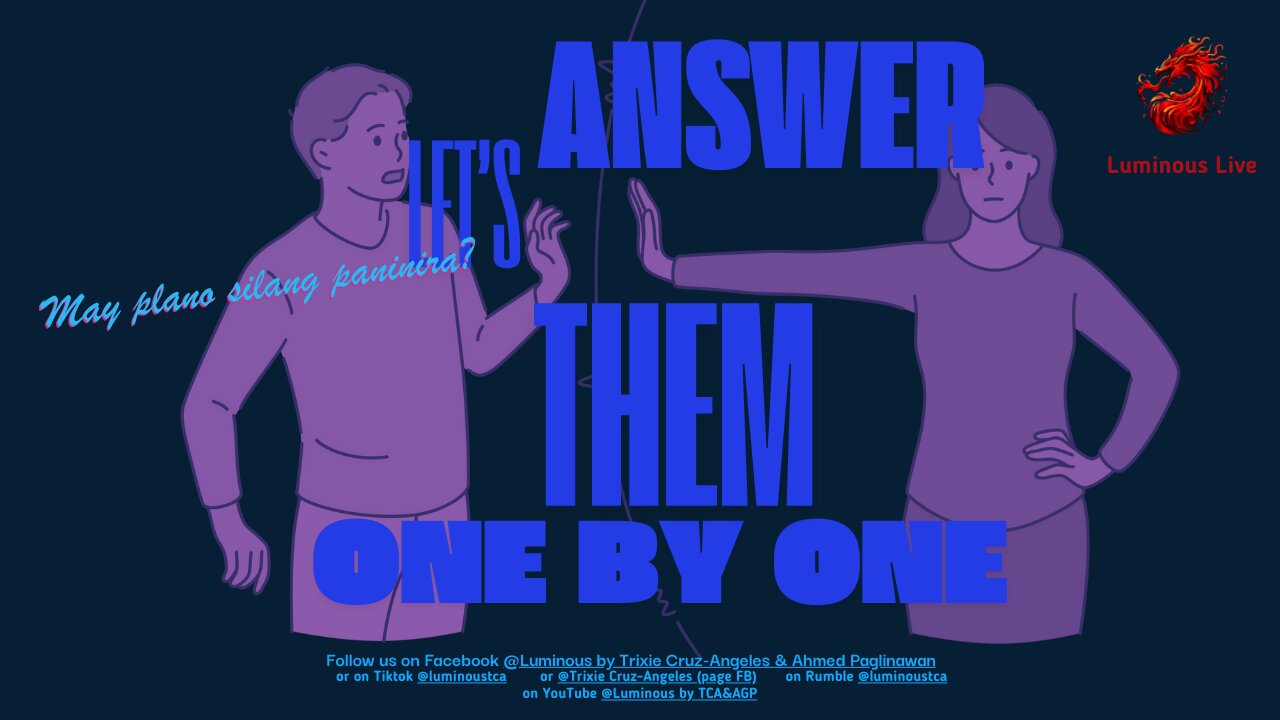 Lets answer them one by one
