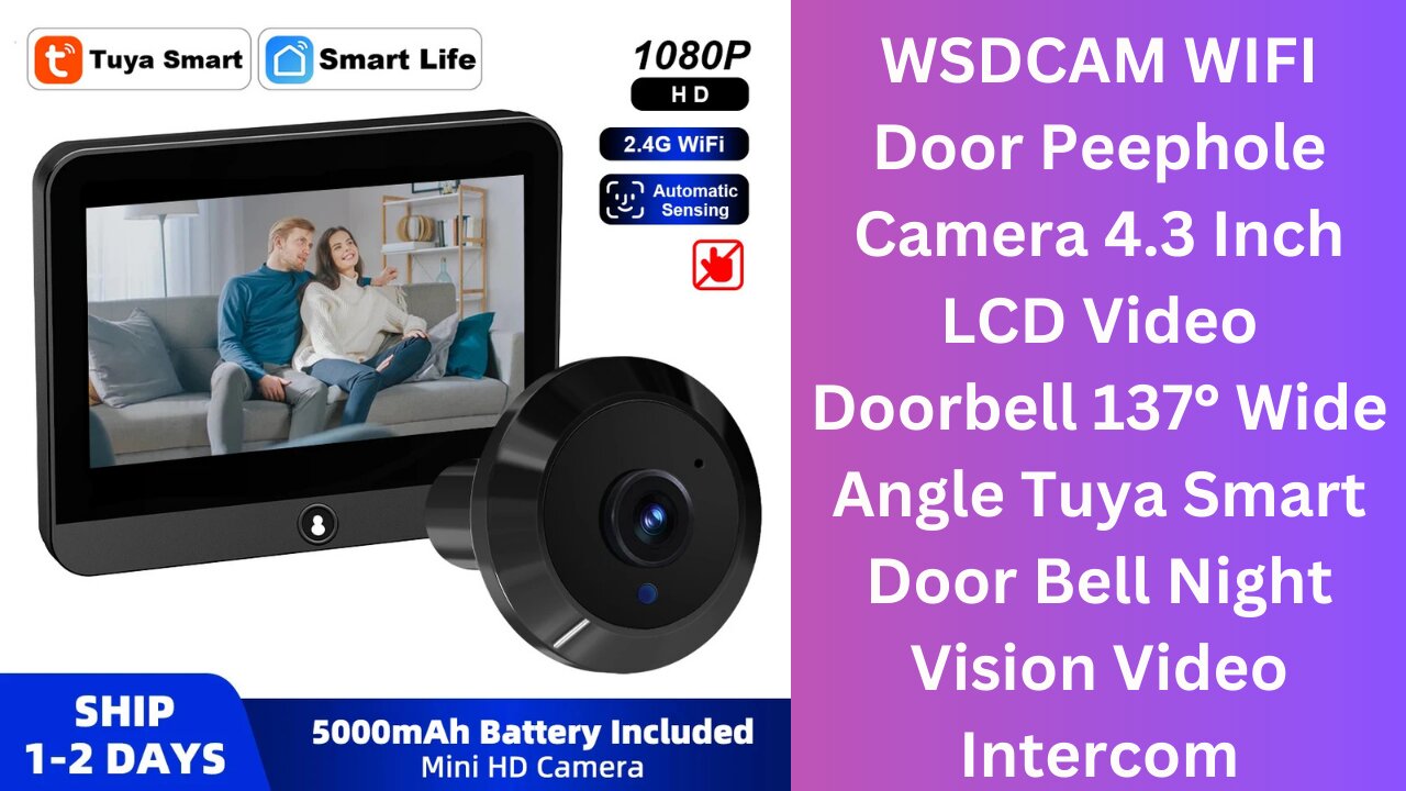Tuya Smart 1080P 2.4G WiFi Mini Security Camera