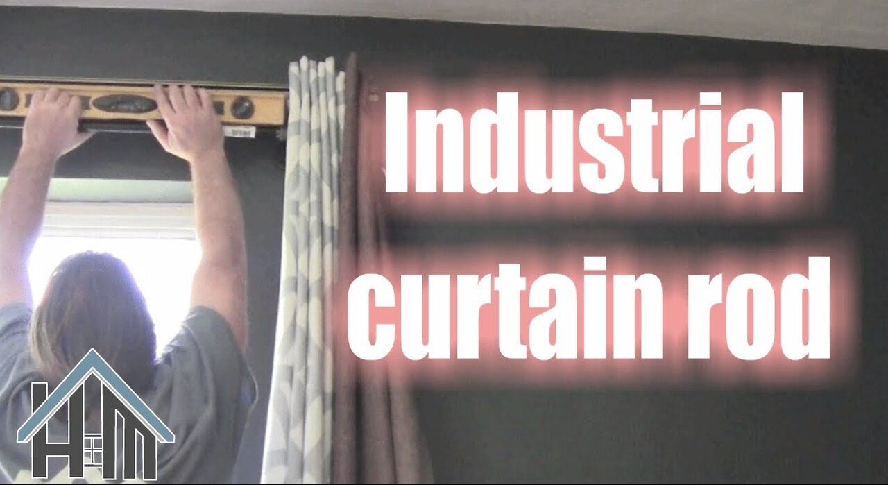 How to install industrial curtain rods from iron pipe. Easy! Home Mender.