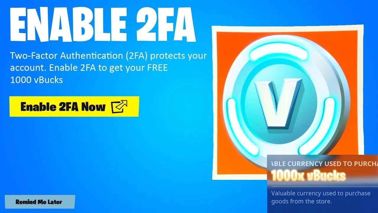 How To Redeem 1000 vBucks Reward In Fortnite! (2FA Rewards)
