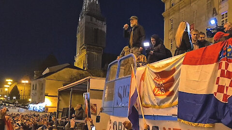 Marko Francišković, govor na Trgu Bana Jelačića, 20.11.2021. Zagreb