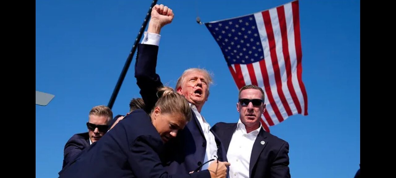 The moment of Trump's Assassination attempt in Butler Pennsylvania...