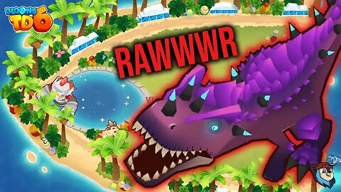 Taming Ancient Dinosaurs on the New Map - Bloons TD 6