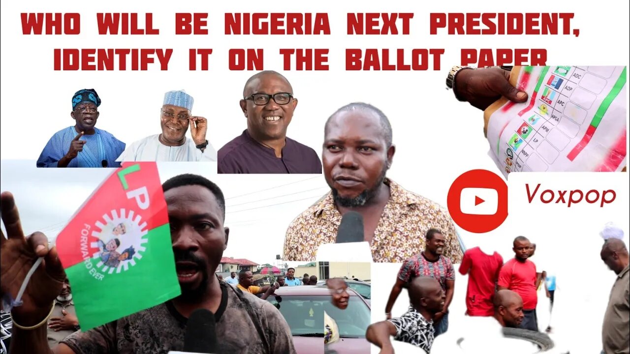 Who will be Nigeria next president, identify it on the ballot paper.. first artillery port Harcourt