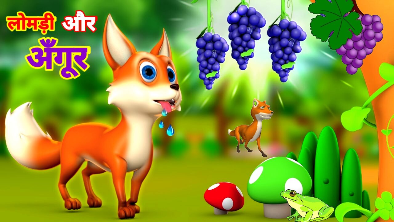 अंगूर खट्टे हैं l लोमड़ी और अंगूर की कहानी l Lomdi aur angoor ki kahani lThe fox and the grapes