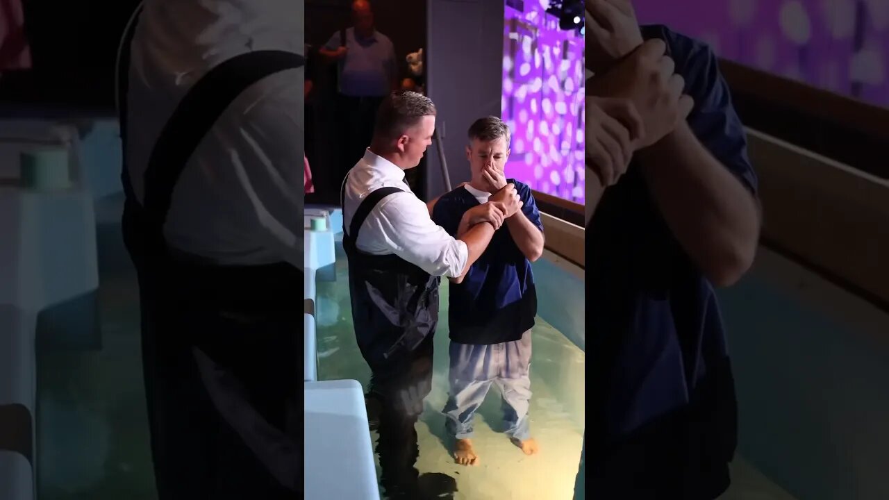 Blind man gets baptized THEN 🤯😱🤯😱 #jesus #christianity #faith #christianposts #christian