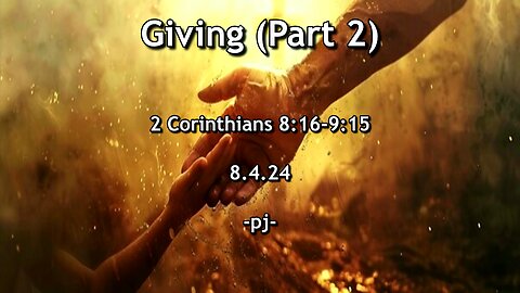 Giving Part 2